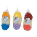 3 Piece Ruffle Body Sponge in Net Bag